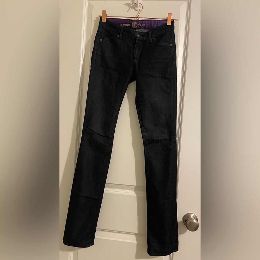 RICH & SKINNY Dark Blue, Skinny Jeans, Size 23